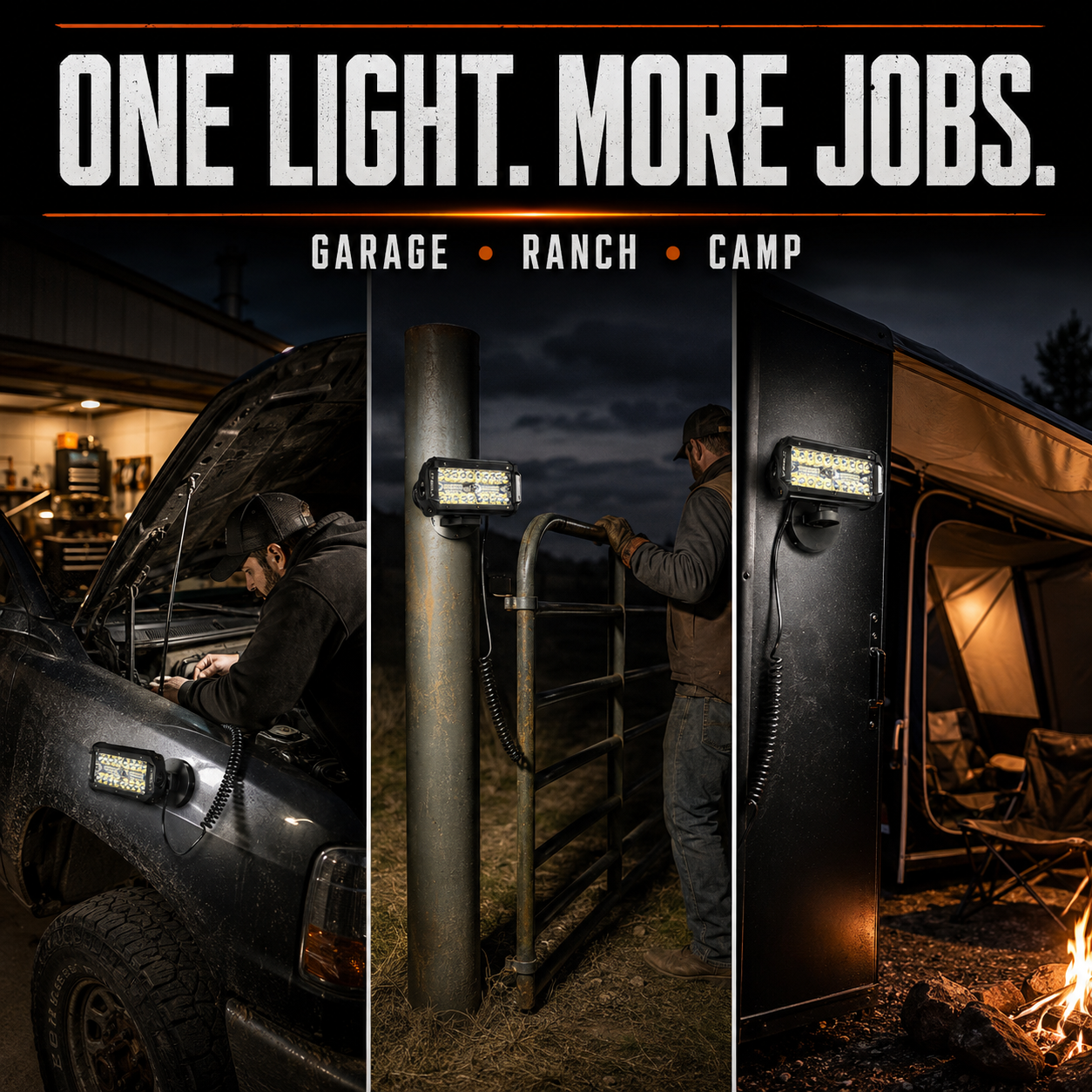MAGBEAM 48 use cases at a garage, ranch, and campsite
