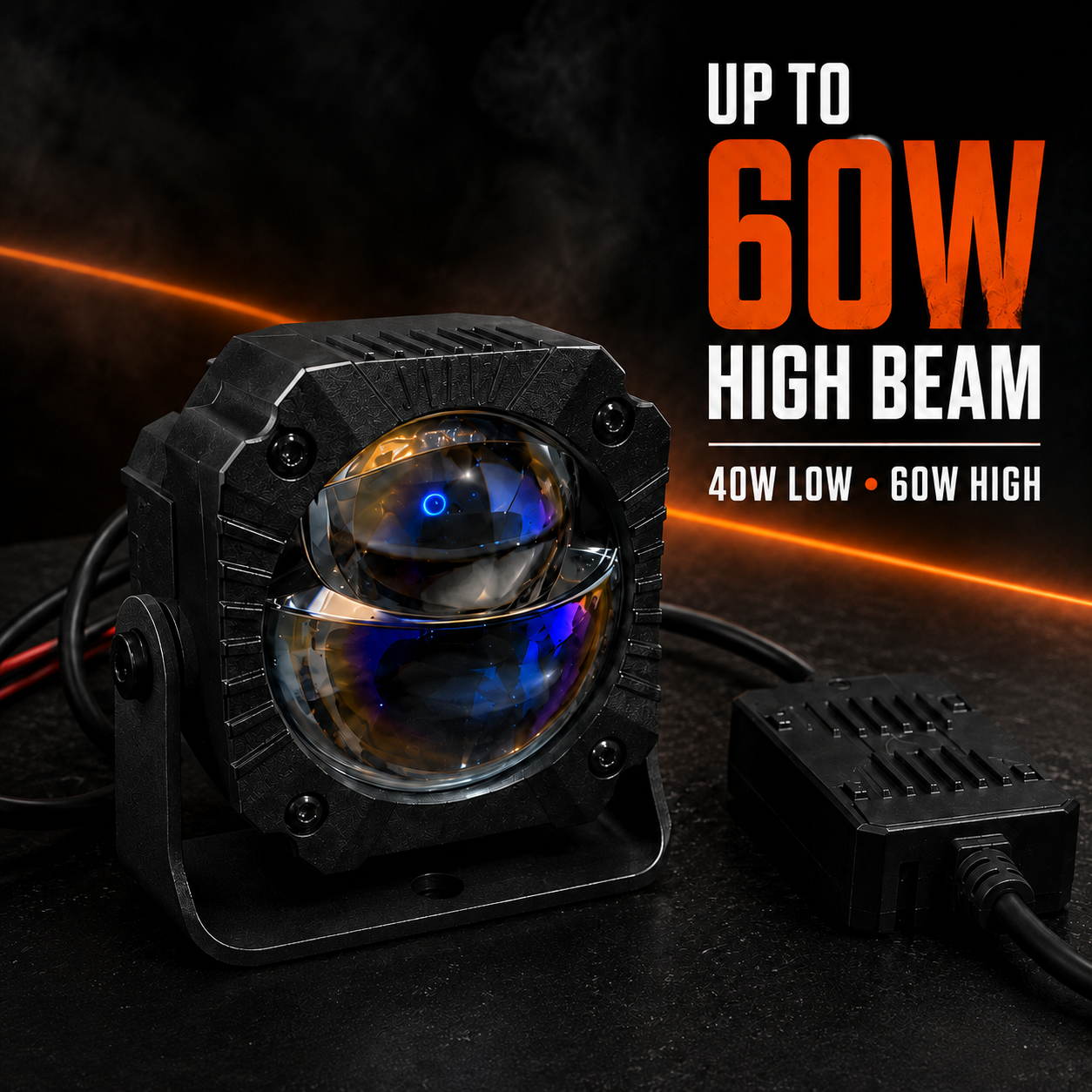 ROVOLT VECTOR 2.0 pod with 40 watt low beam and 60 watt high beam specification